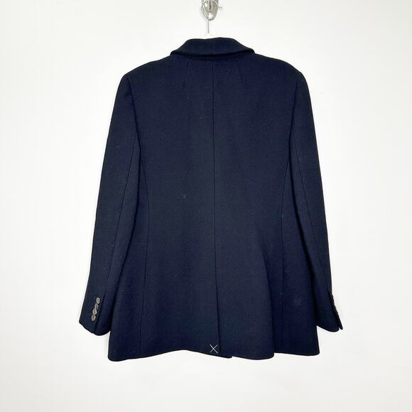 J.Crew Womens Evening Blazer Jacket Italian Double Cloth Wool Black Size 12 NEW - Picture 2 of 7